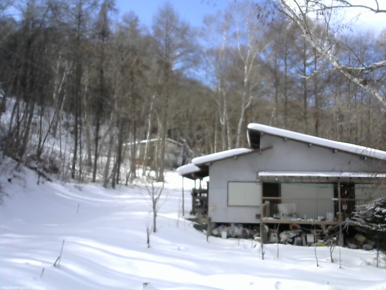長野県菅平高原 ゆたか山荘 西側(坂上) 2026/01/21 12:45