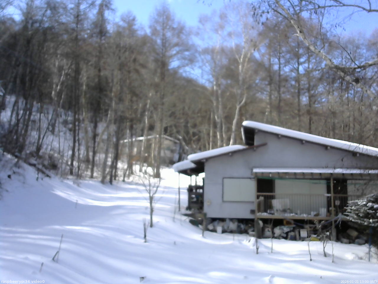 長野県菅平高原 ゆたか山荘 西側(坂上) 2026/01/21 13:00