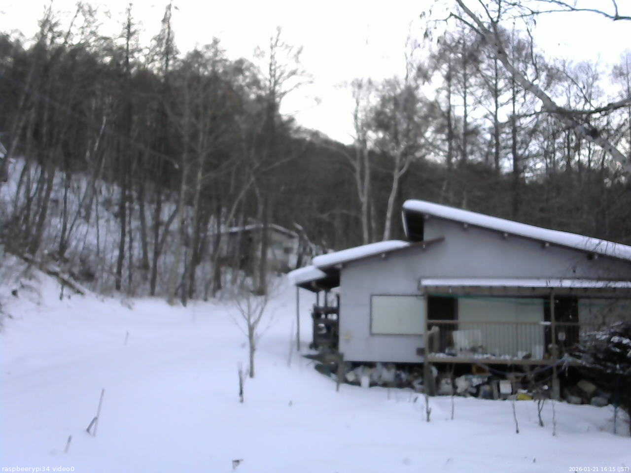 長野県菅平高原 ゆたか山荘 西側(坂上) 2026/01/21 16:15