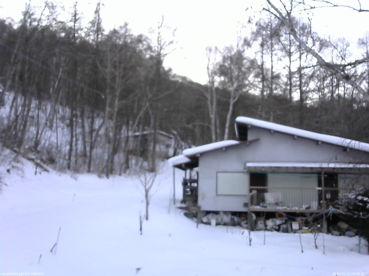 長野県菅平高原 ゆたか山荘 西側(坂上) 2026/01/21 16:45