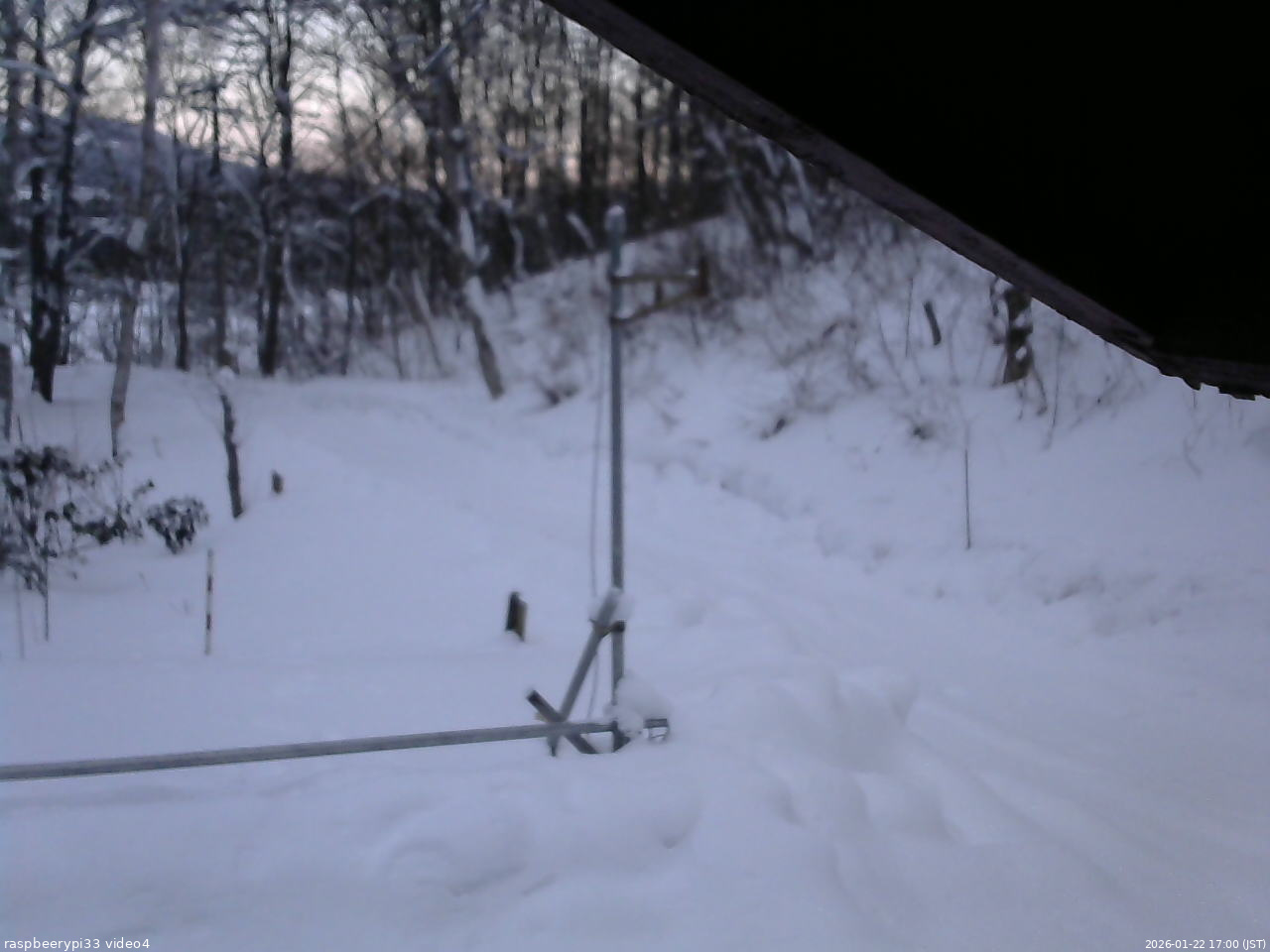 長野県菅平高原 ゆたか山荘 東側(坂下) 2026/01/22 17:00