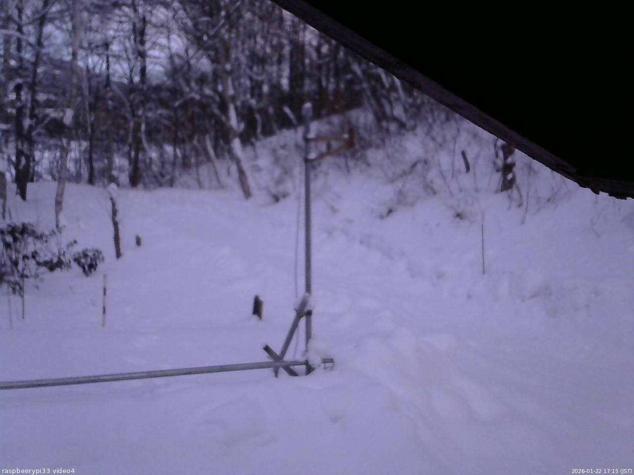 長野県菅平高原 ゆたか山荘 東側(坂下) 2026/01/22 17:15