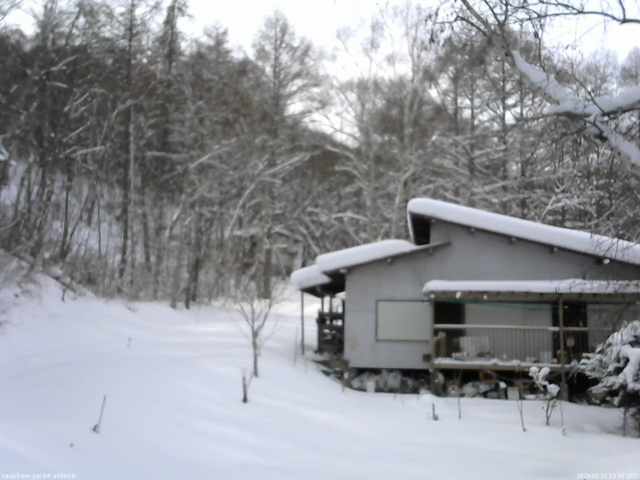長野県菅平高原 ゆたか山荘 西側(坂上) 2026/01/22 13:30