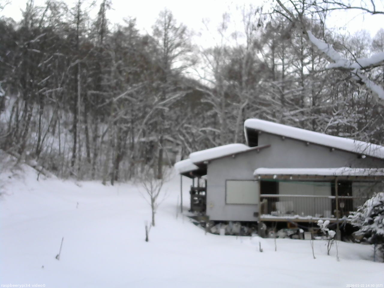 長野県菅平高原 ゆたか山荘 西側(坂上) 2026/01/22 14:30