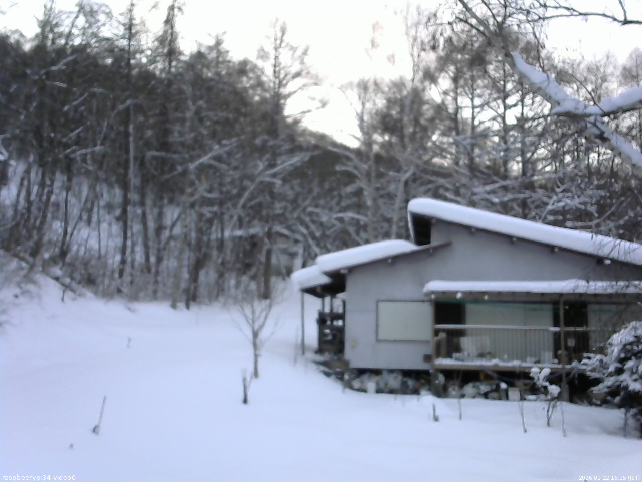 長野県菅平高原 ゆたか山荘 西側(坂上) 2026/01/22 16:15