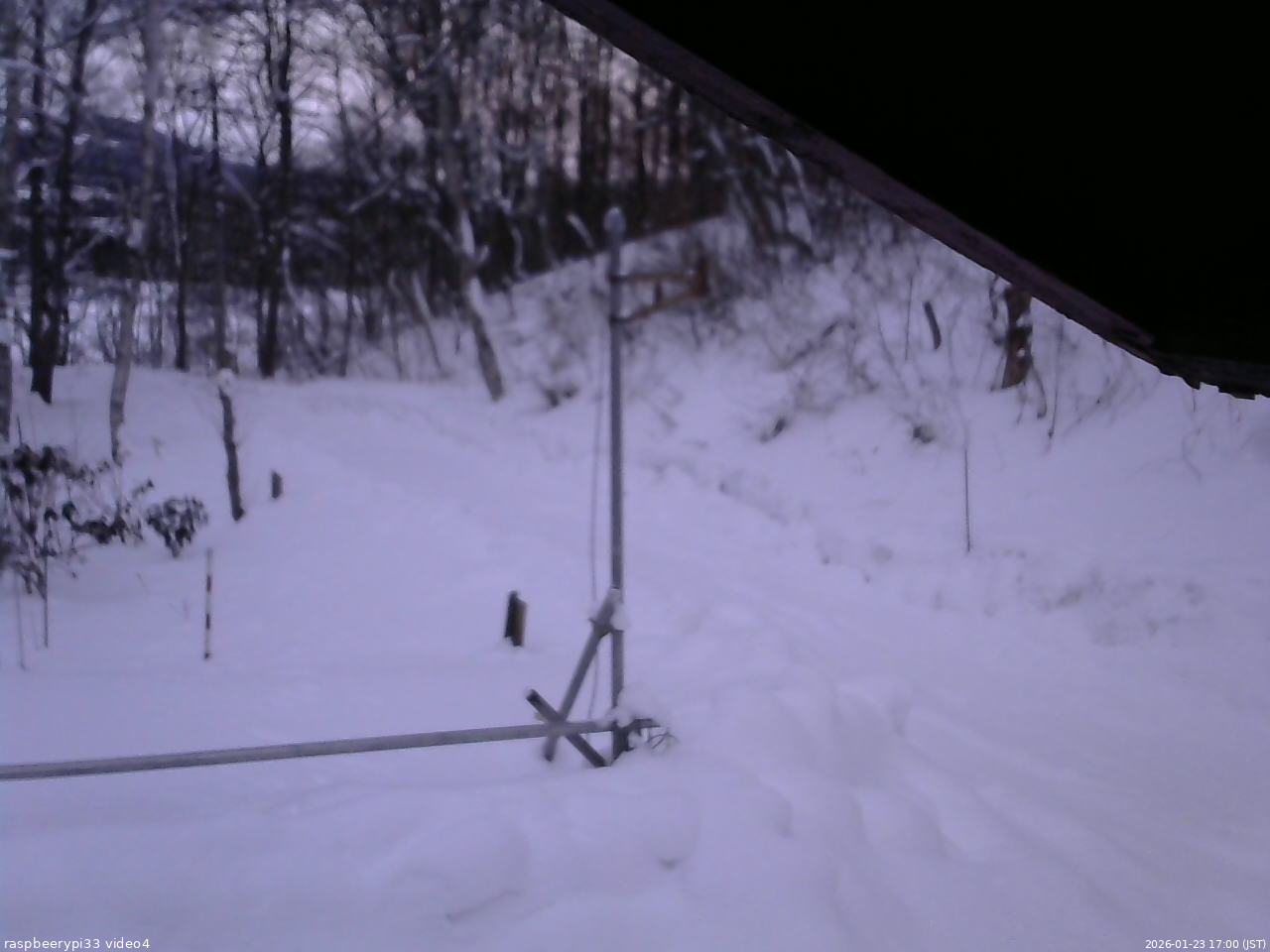 長野県菅平高原 ゆたか山荘 東側(坂下) 2026/01/23 17:00