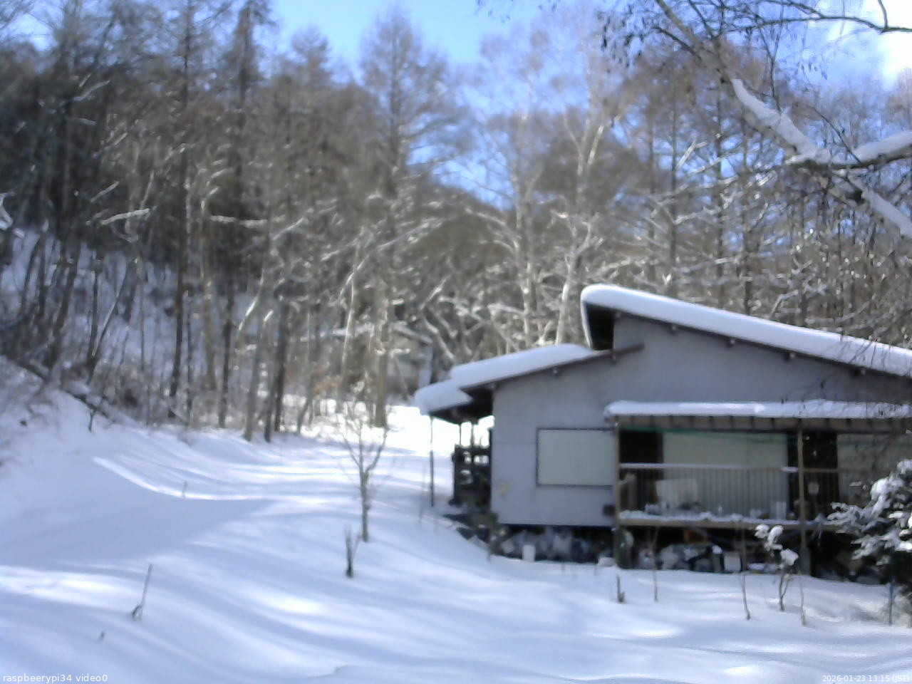 長野県菅平高原 ゆたか山荘 西側(坂上) 2026/01/23 13:15