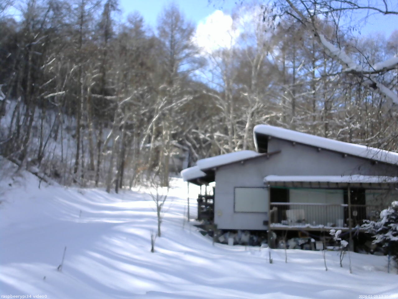 長野県菅平高原 ゆたか山荘 西側(坂上) 2026/01/23 13:30