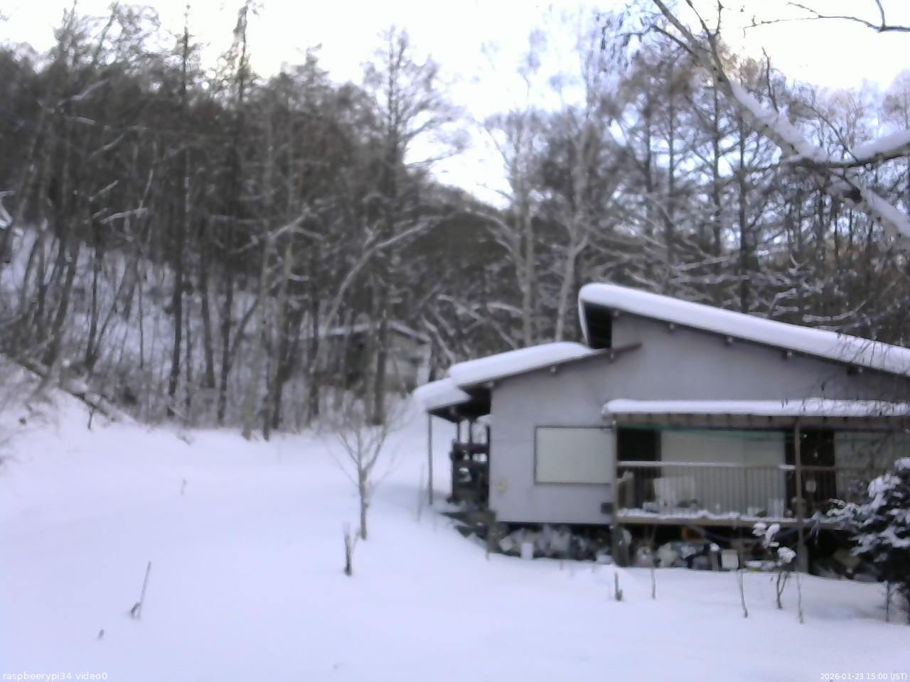 長野県菅平高原 ゆたか山荘 西側(坂上) 2026/01/23 15:00