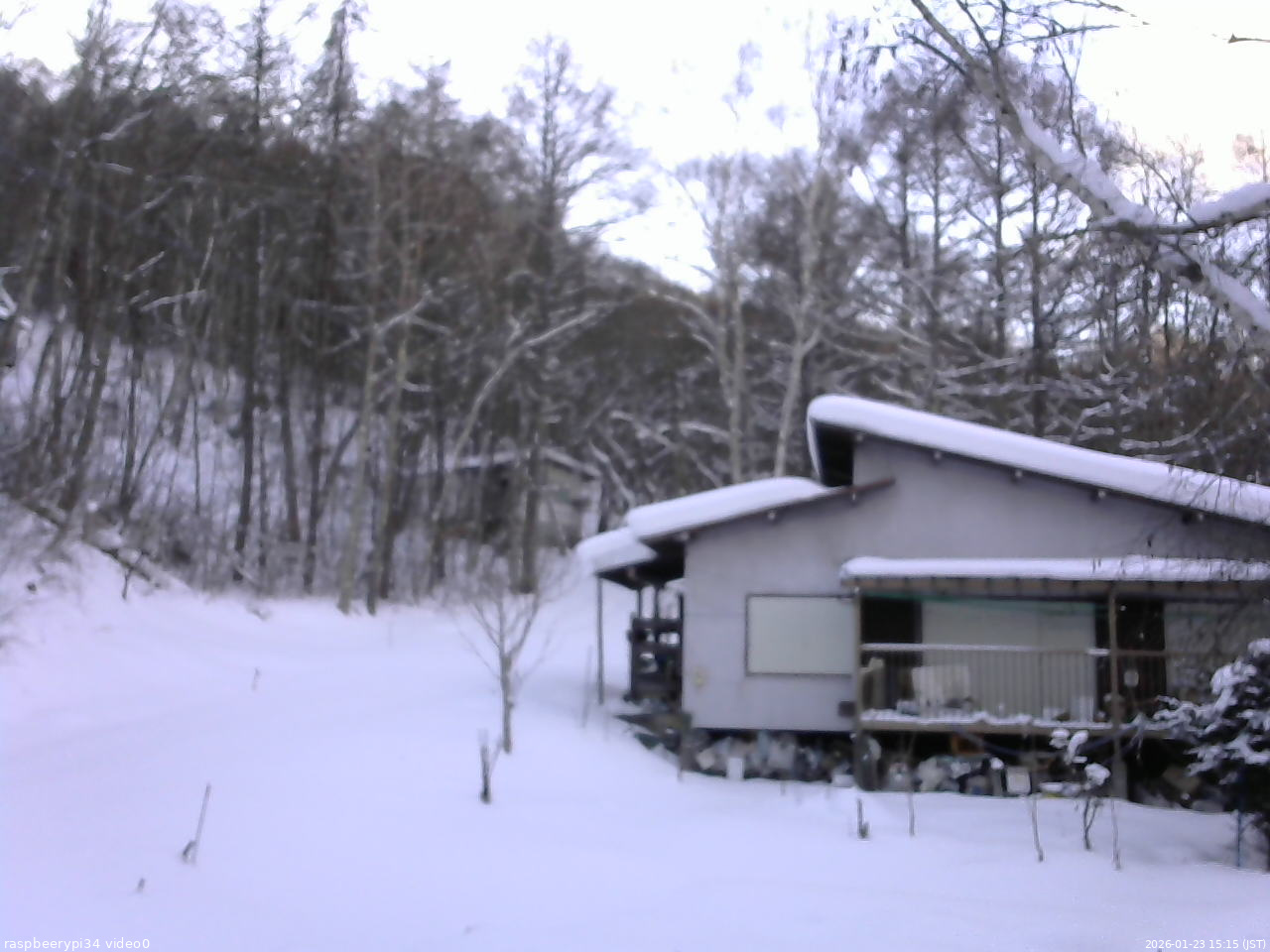 長野県菅平高原 ゆたか山荘 西側(坂上) 2026/01/23 15:15