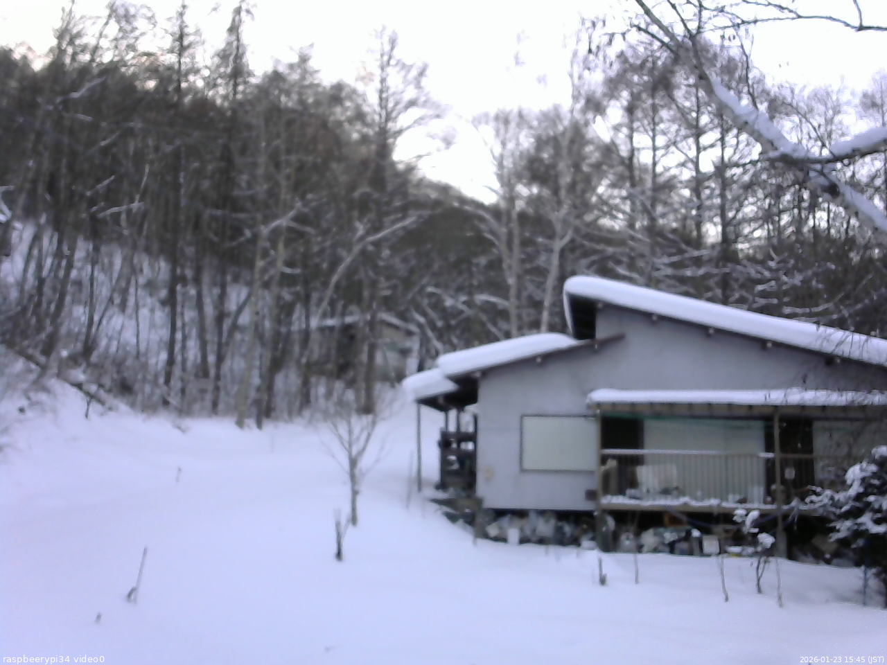 長野県菅平高原 ゆたか山荘 西側(坂上) 2026/01/23 15:45
