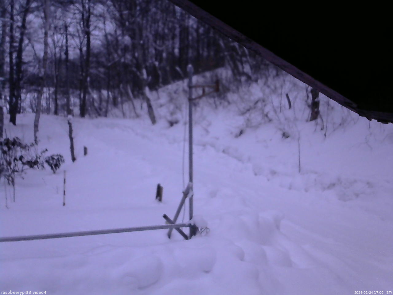 長野県菅平高原 ゆたか山荘 東側(坂下) 2026/01/24 17:00