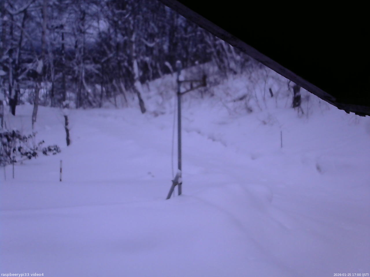 長野県菅平高原 ゆたか山荘 東側(坂下) 2026/01/25 17:00