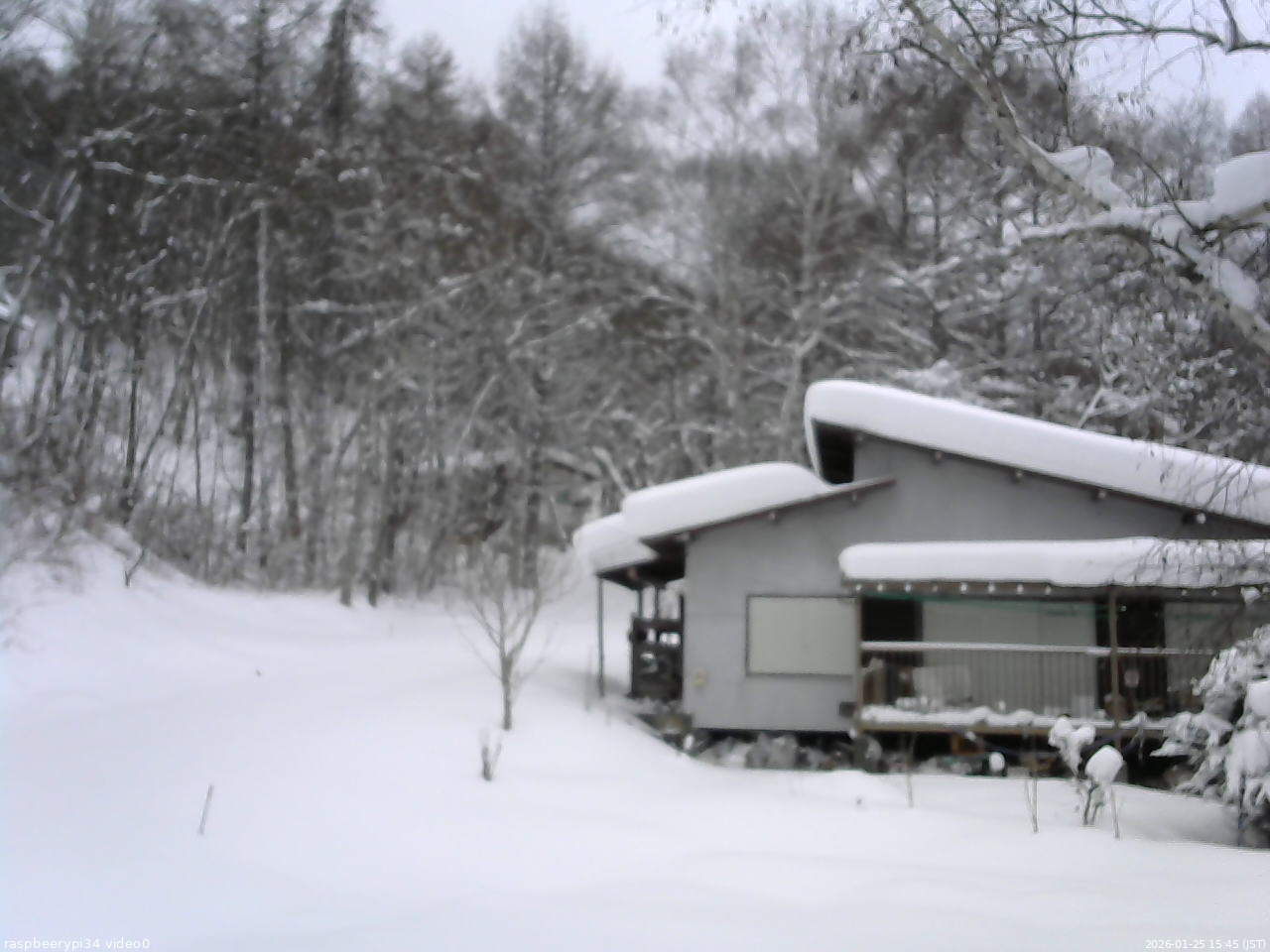 長野県菅平高原 ゆたか山荘 西側(坂上) 2026/01/25 15:45