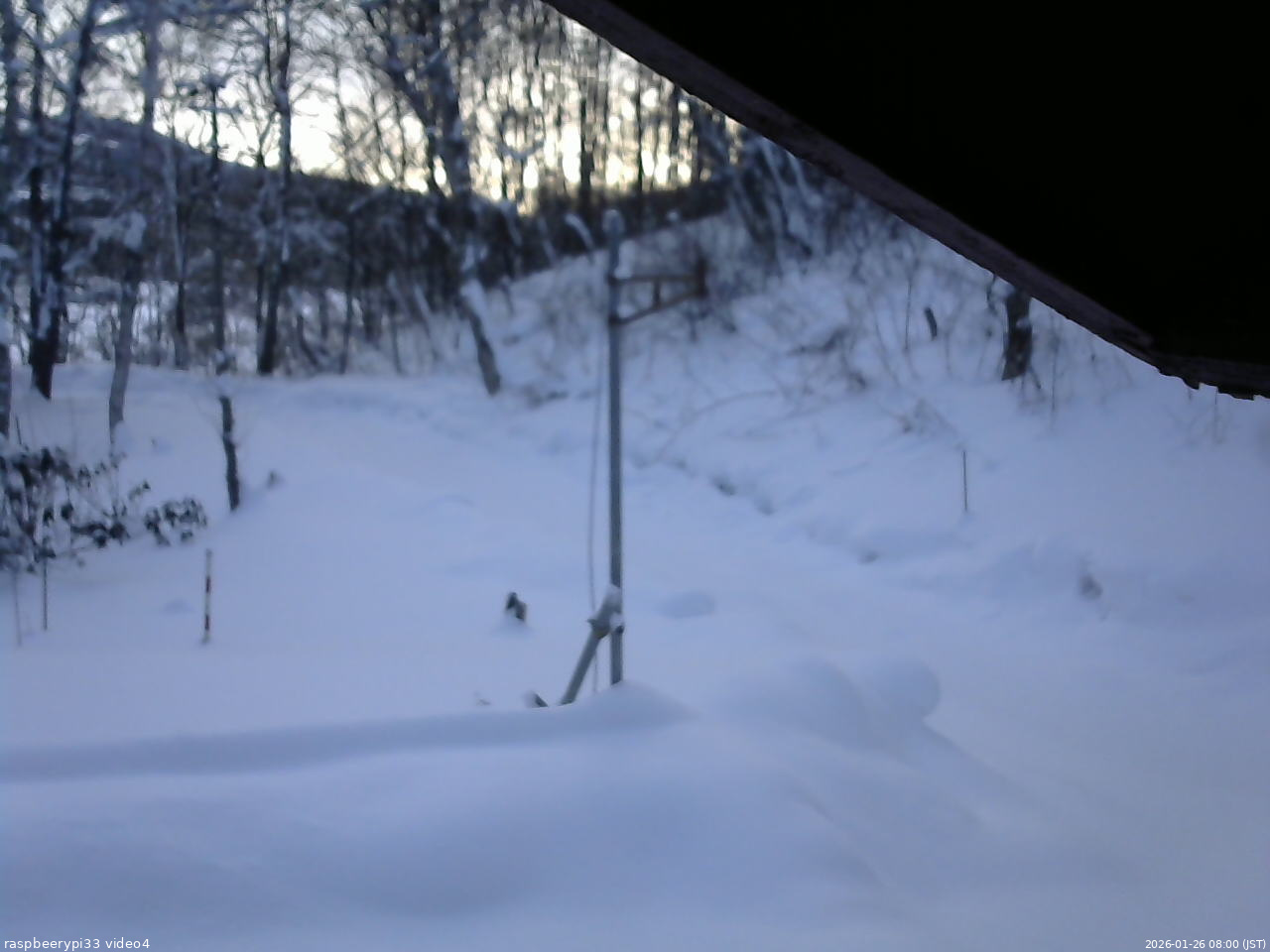長野県菅平高原 ゆたか山荘 東側(坂下) 2026/01/26 08:00