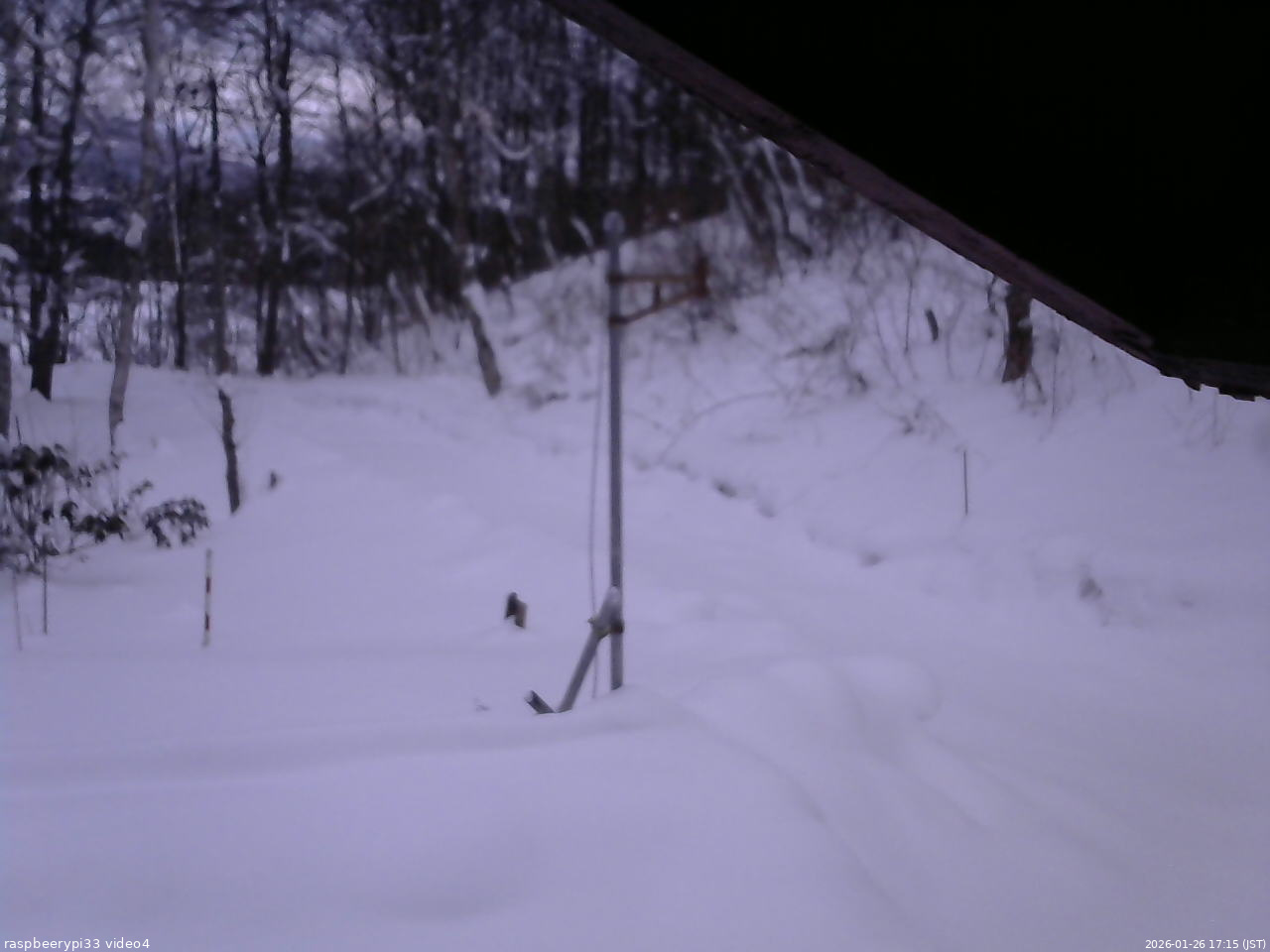 長野県菅平高原 ゆたか山荘 東側(坂下) 2026/01/26 17:15