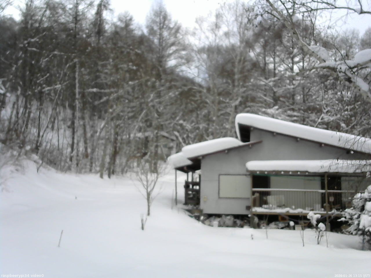 長野県菅平高原 ゆたか山荘 西側(坂上) 2026/01/26 13:15