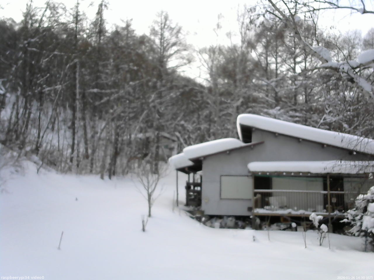 長野県菅平高原 ゆたか山荘 西側(坂上) 2026/01/26 14:30