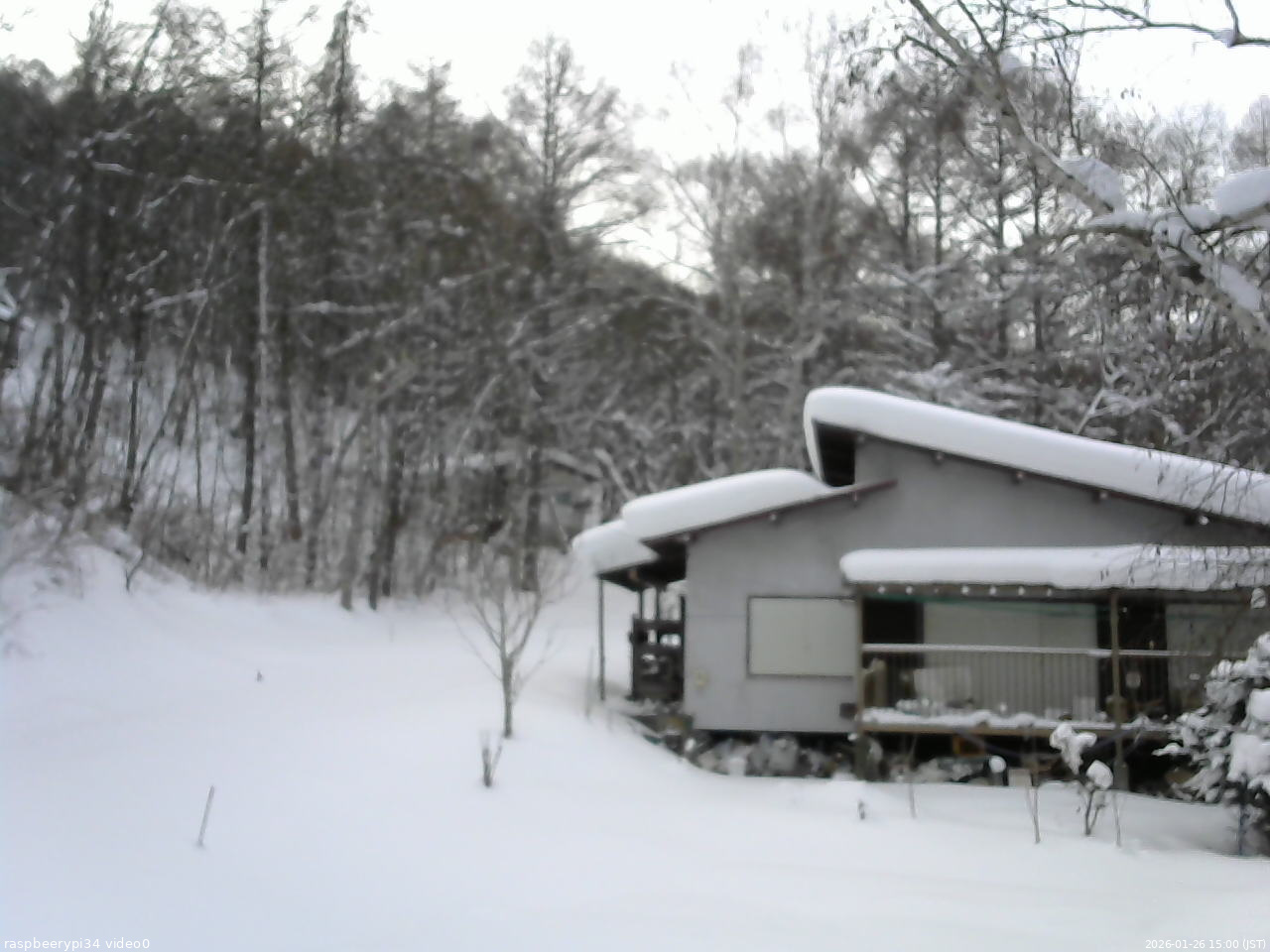 長野県菅平高原 ゆたか山荘 西側(坂上) 2026/01/26 15:00