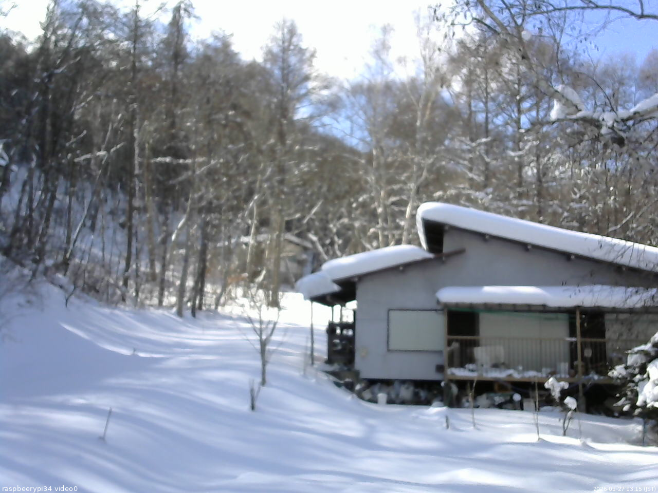長野県菅平高原 ゆたか山荘 西側(坂上) 2026/01/27 13:15