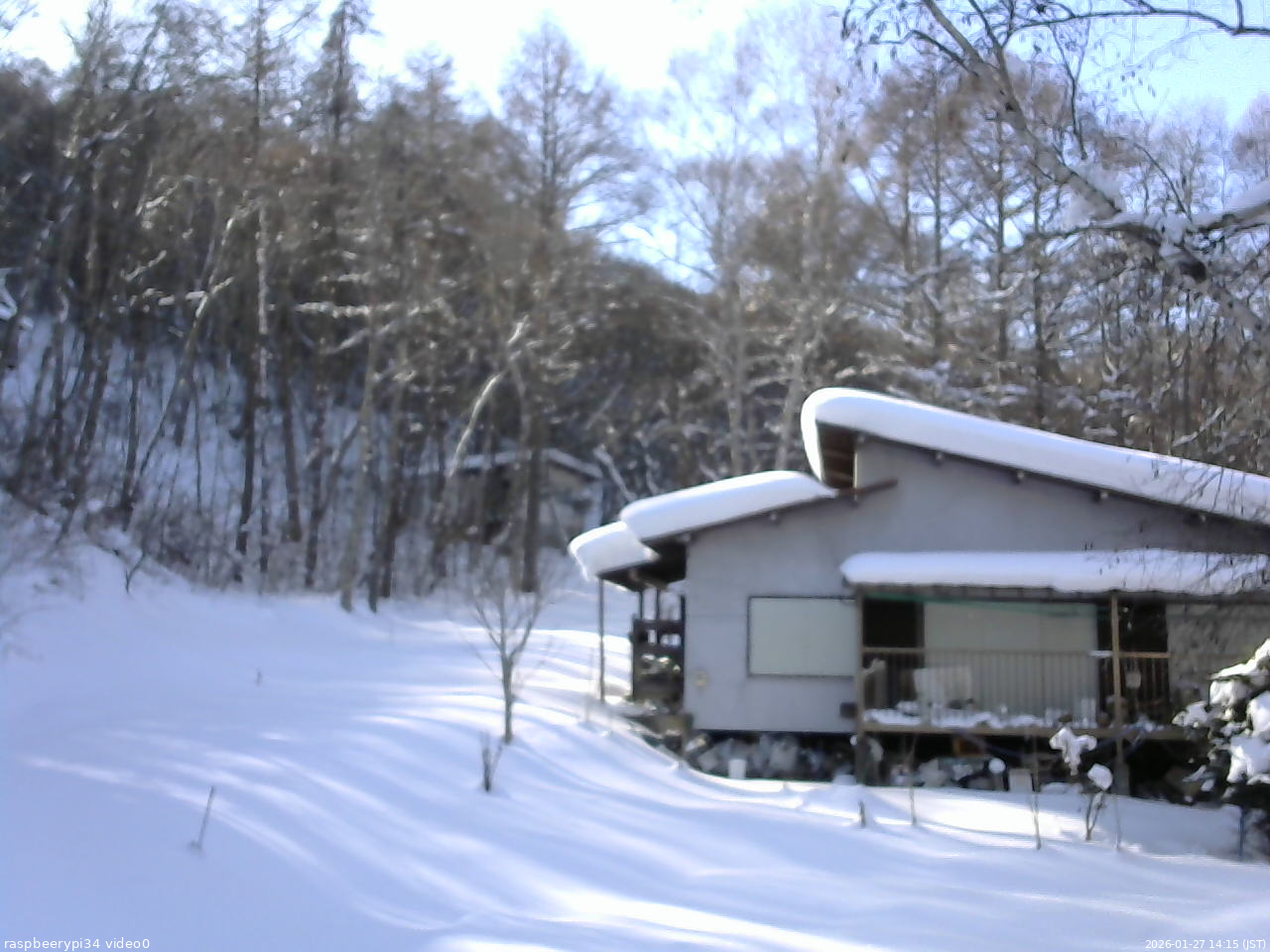 長野県菅平高原 ゆたか山荘 西側(坂上) 2026/01/27 14:15