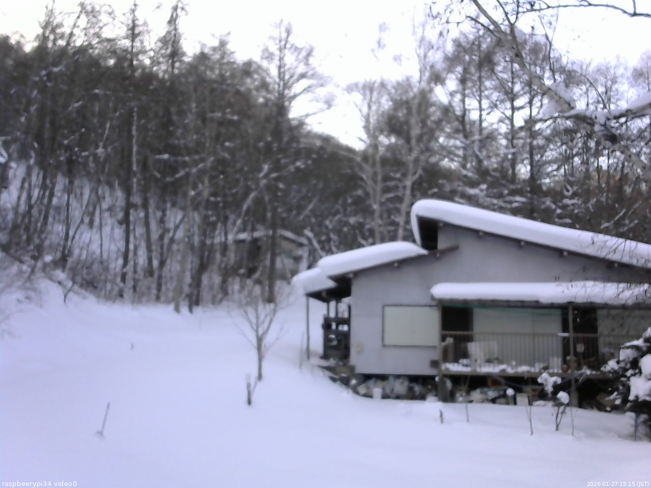 長野県菅平高原 ゆたか山荘 西側(坂上) 2026/01/27 15:15