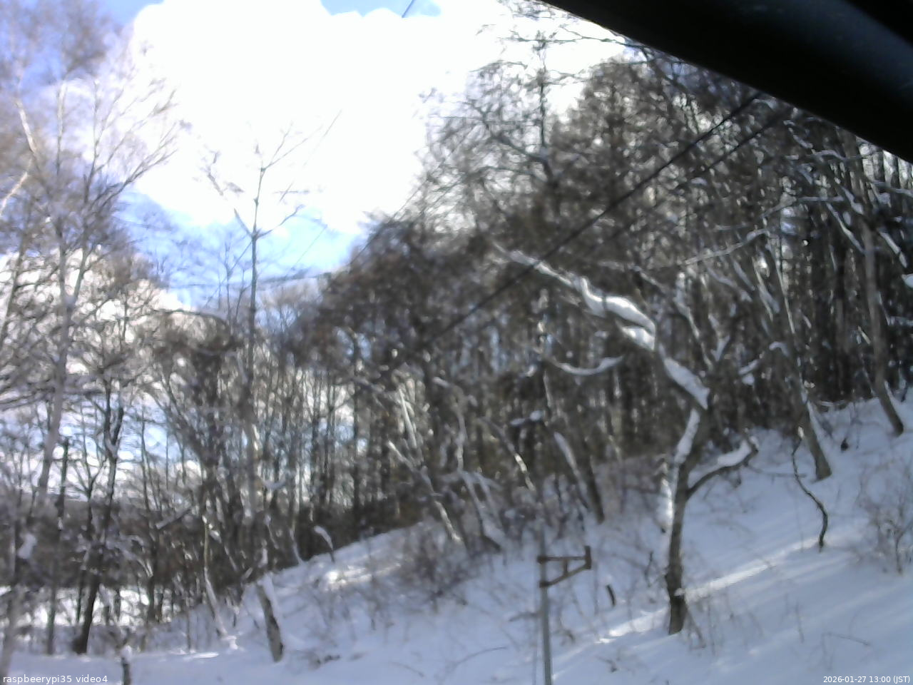 長野県菅平高原 ゆたか山荘 東側上空 2026/01/27 13:00