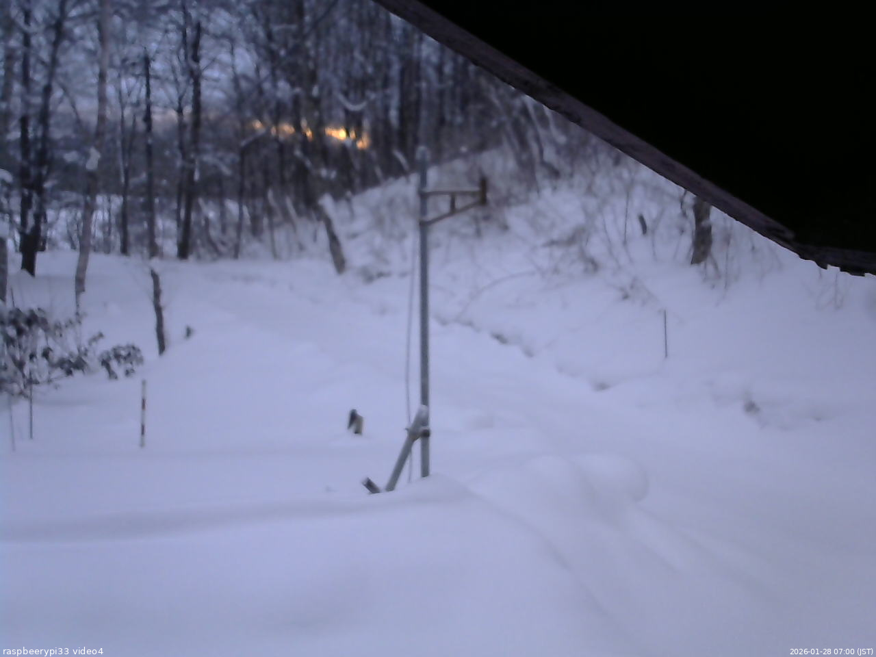 長野県菅平高原 ゆたか山荘 東側(坂下) 2026/01/28 07:00