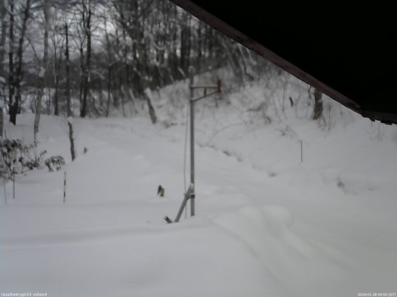 長野県菅平高原 ゆたか山荘 東側(坂下) 2026/01/28 09:00
