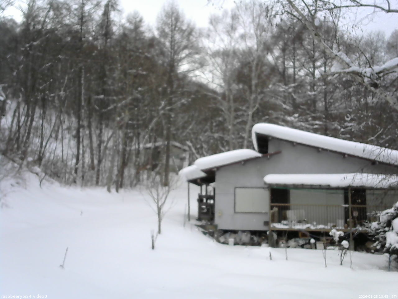 長野県菅平高原 ゆたか山荘 西側(坂上) 2026/01/28 13:45