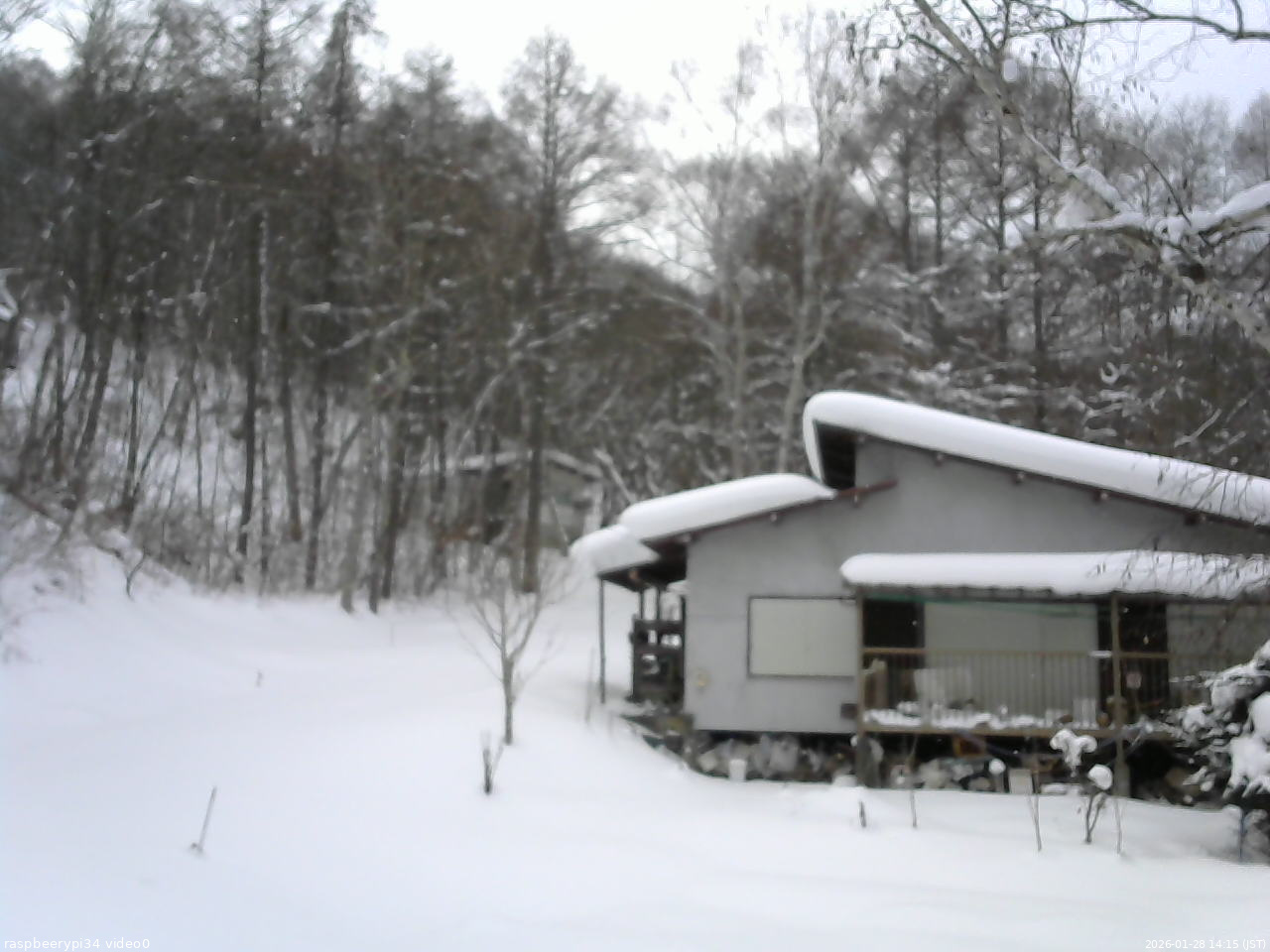 長野県菅平高原 ゆたか山荘 西側(坂上) 2026/01/28 14:15