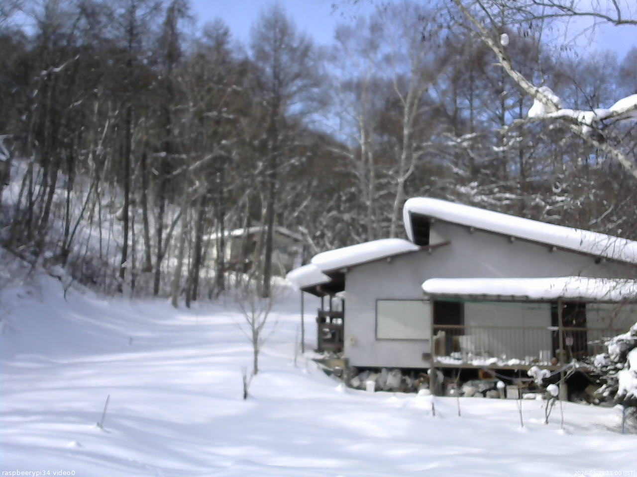 長野県菅平高原 ゆたか山荘 西側(坂上) 2026/01/29 11:00