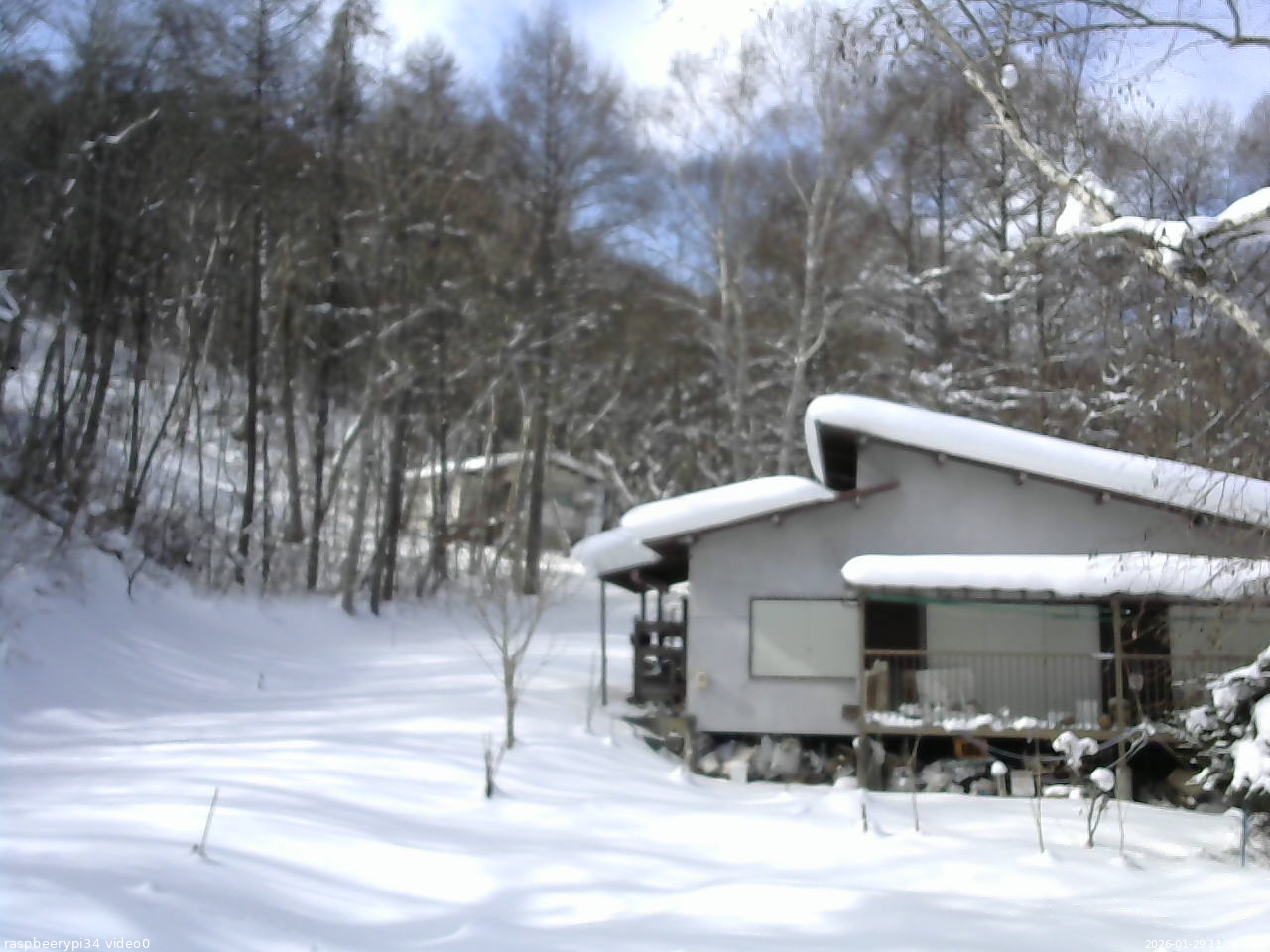 長野県菅平高原 ゆたか山荘 西側(坂上) 2026/01/29 11:30