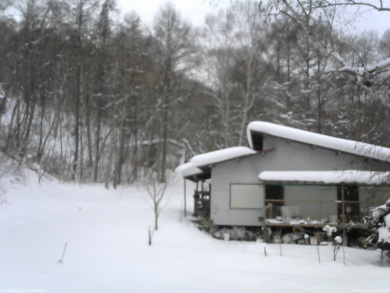 長野県菅平高原 ゆたか山荘 西側(坂上) 2026/01/29 13:15