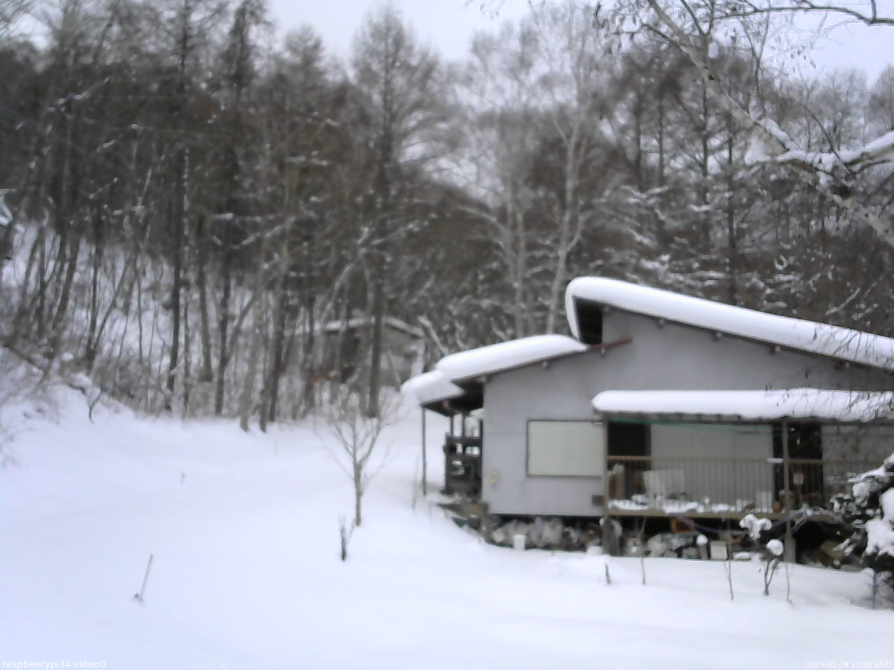長野県菅平高原 ゆたか山荘 西側(坂上) 2026/01/29 13:30