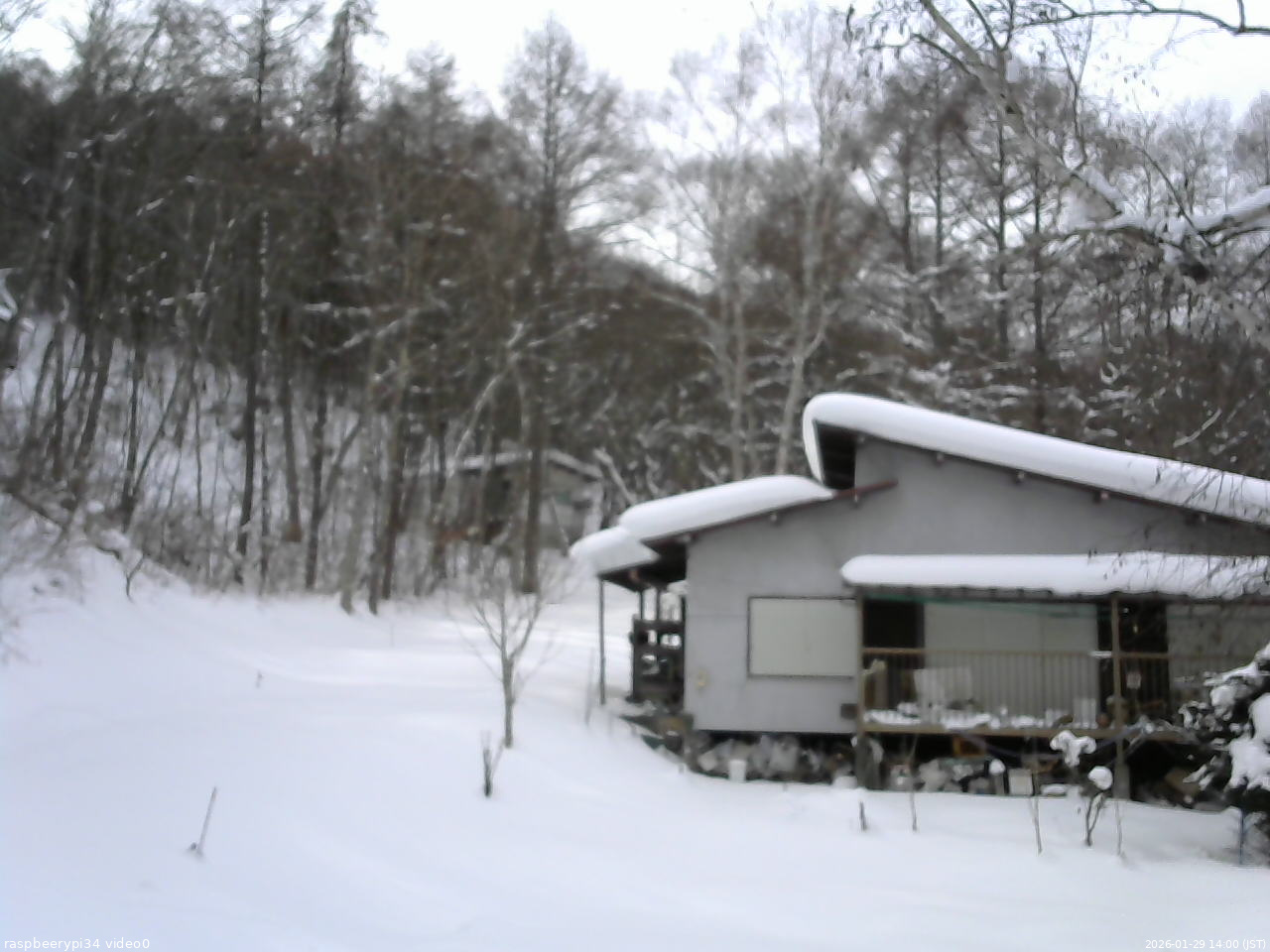 長野県菅平高原 ゆたか山荘 西側(坂上) 2026/01/29 14:00