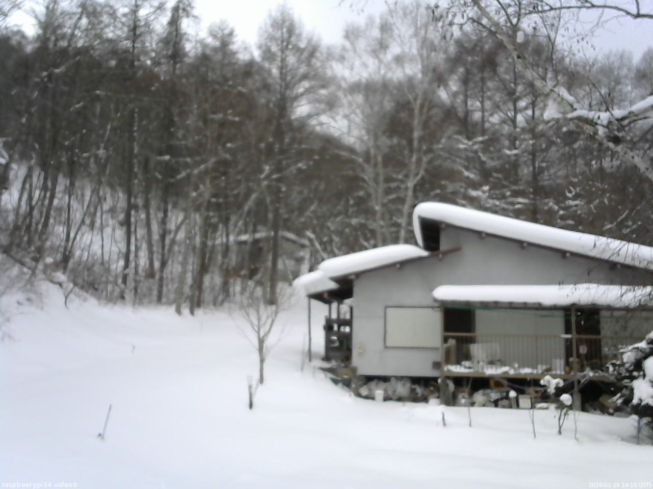 長野県菅平高原 ゆたか山荘 西側(坂上) 2026/01/29 14:15