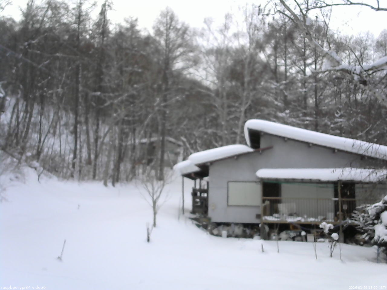 長野県菅平高原 ゆたか山荘 西側(坂上) 2026/01/29 15:00