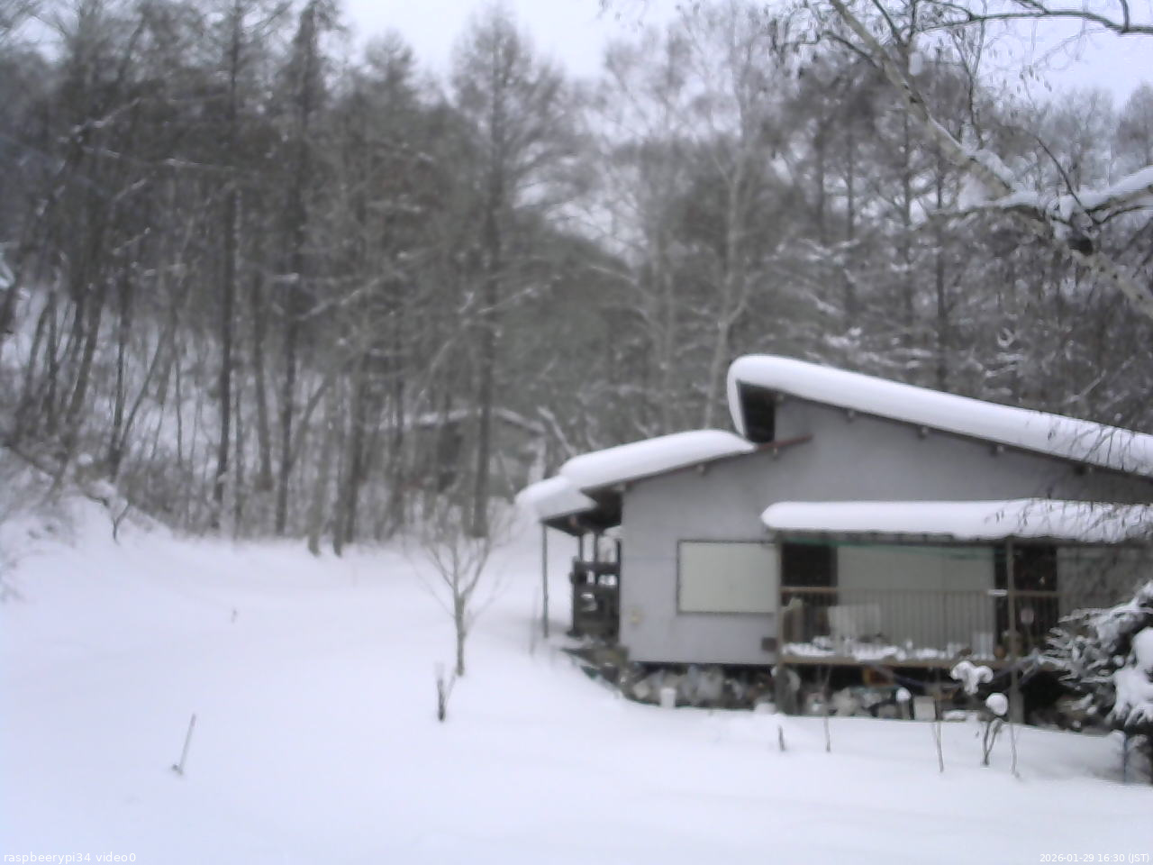 長野県菅平高原 ゆたか山荘 西側(坂上) 2026/01/29 16:30
