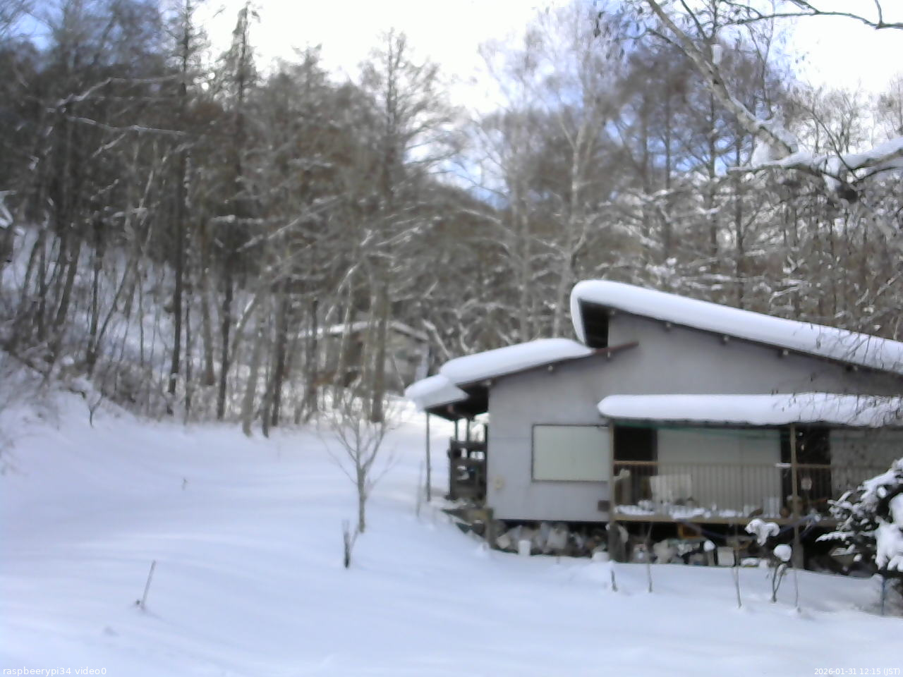 長野県菅平高原 ゆたか山荘 西側(坂上) 2026/01/31 12:15