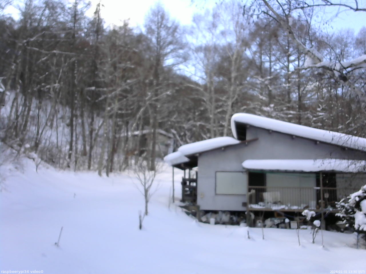 長野県菅平高原 ゆたか山荘 西側(坂上) 2026/01/31 13:30