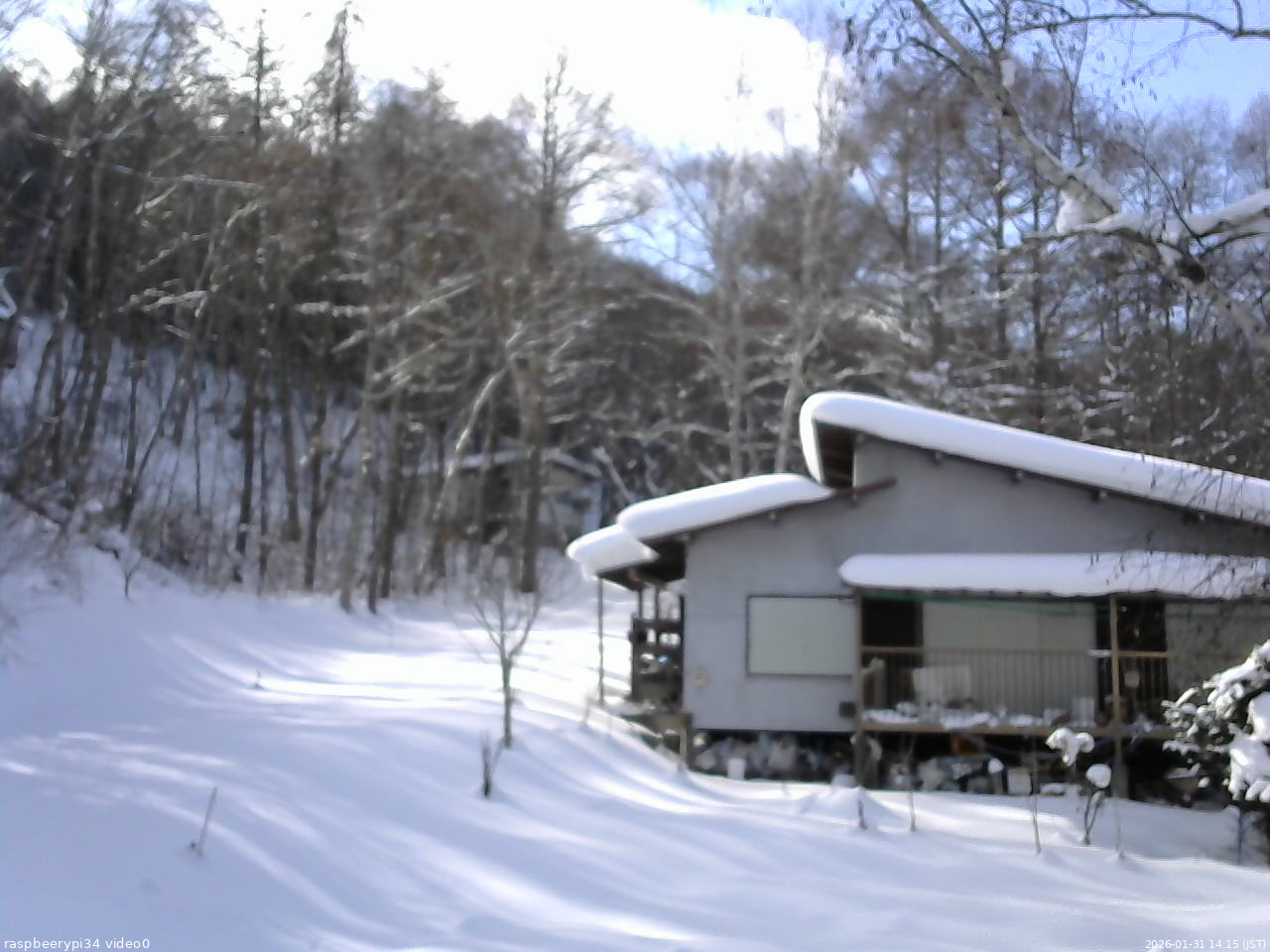 長野県菅平高原 ゆたか山荘 西側(坂上) 2026/01/31 14:15