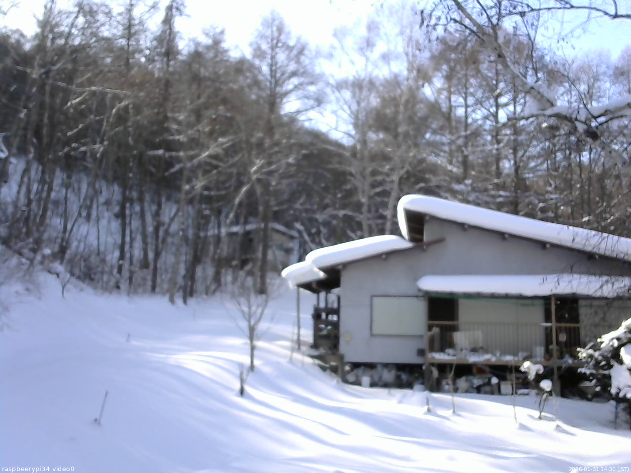長野県菅平高原 ゆたか山荘 西側(坂上) 2026/01/31 14:30