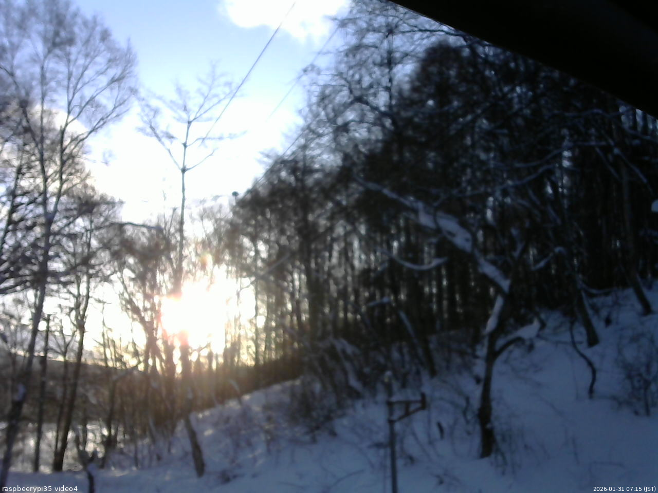 長野県菅平高原 ゆたか山荘 東側上空 2026/01/31 07:15