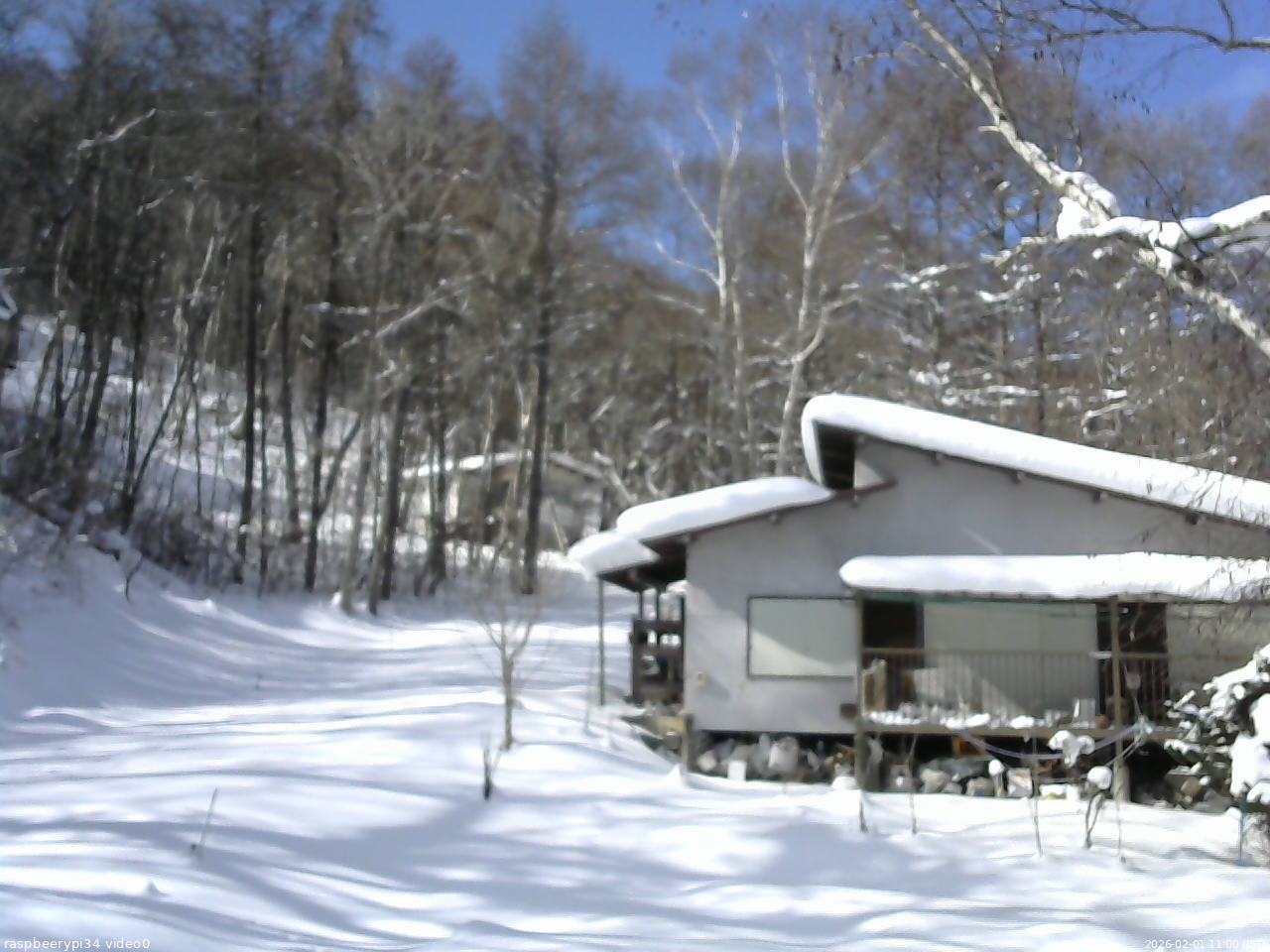 長野県菅平高原 ゆたか山荘 西側(坂上) 2026/02/01 11:00