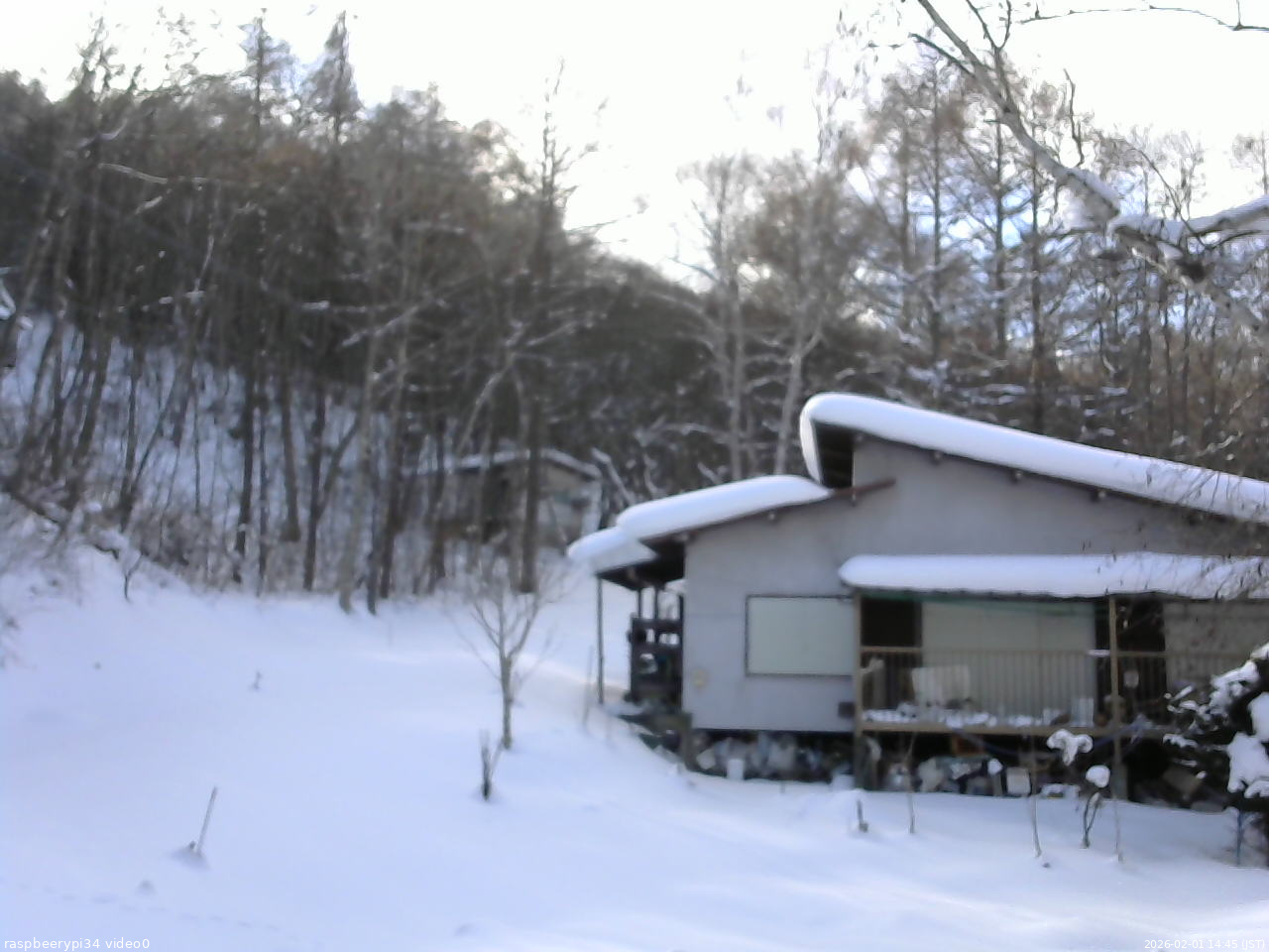 長野県菅平高原 ゆたか山荘 西側(坂上) 2026/02/01 14:45