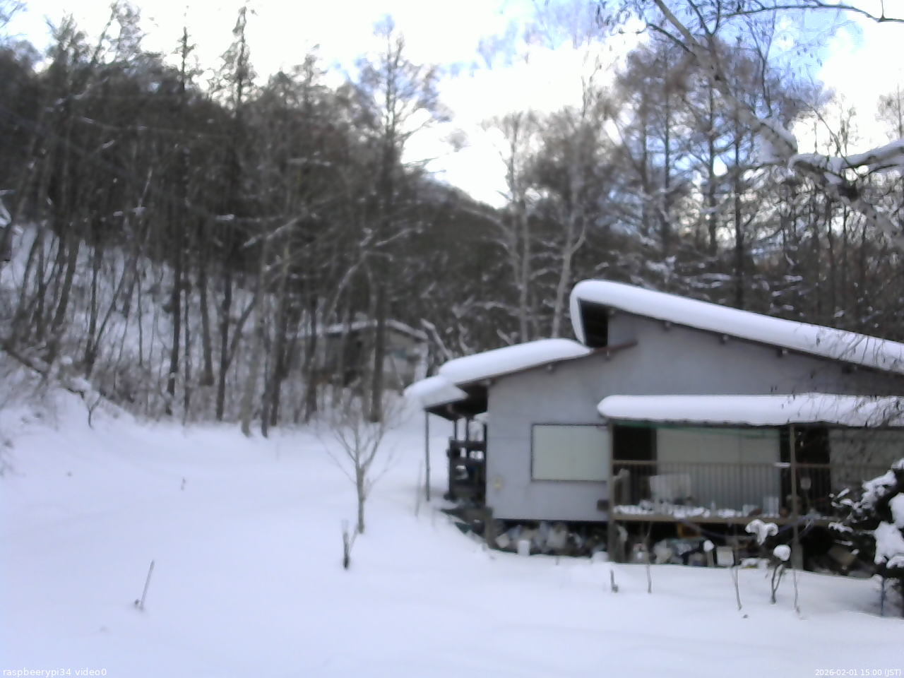 長野県菅平高原 ゆたか山荘 西側(坂上) 2026/02/01 15:00