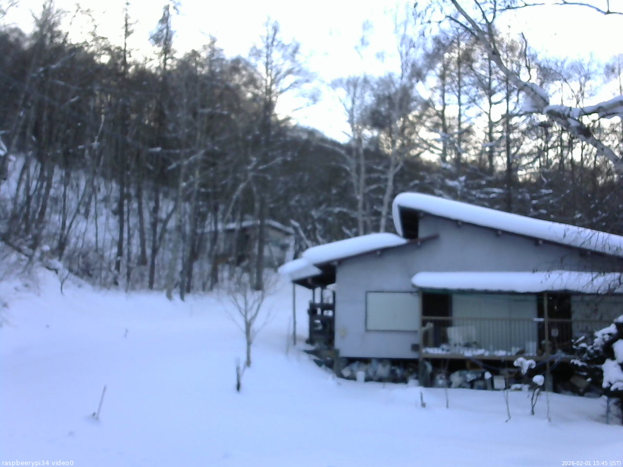 長野県菅平高原 ゆたか山荘 西側(坂上) 2026/02/01 15:45