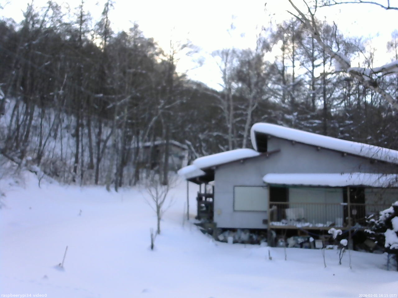長野県菅平高原 ゆたか山荘 西側(坂上) 2026/02/01 16:15