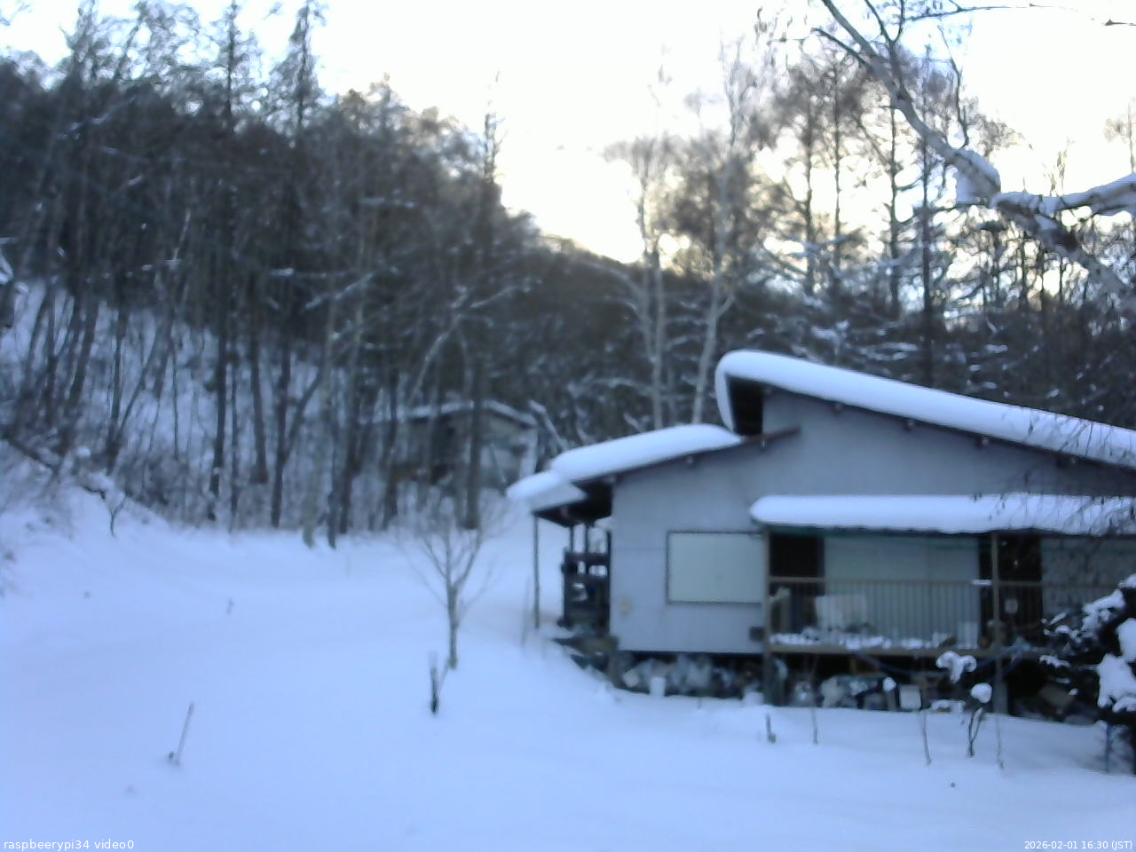 長野県菅平高原 ゆたか山荘 西側(坂上) 2026/02/01 16:30